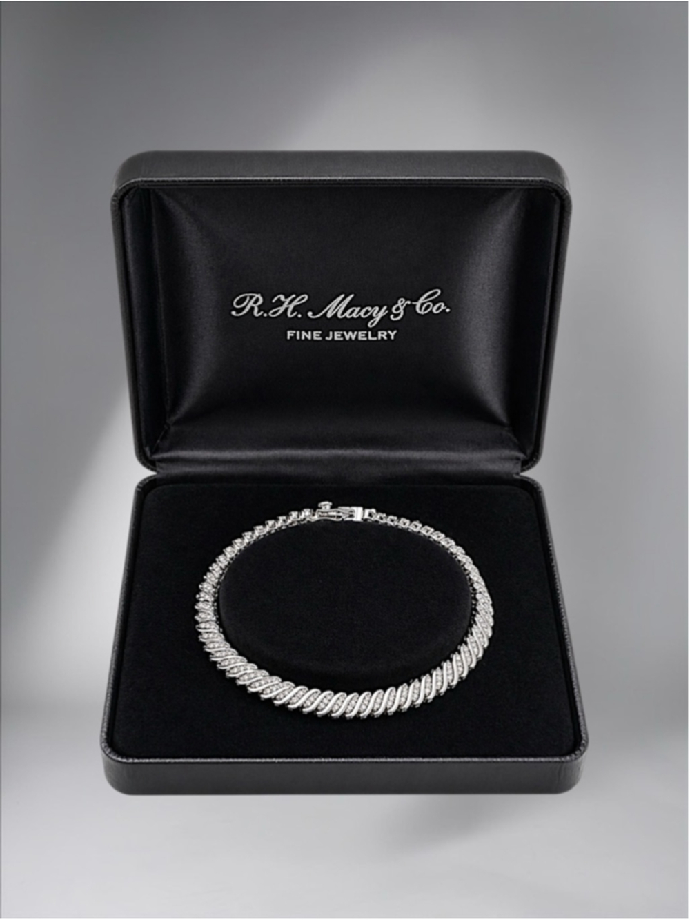 Diamond Triple Row “S” Link Bracelet - Picture 2 of 8